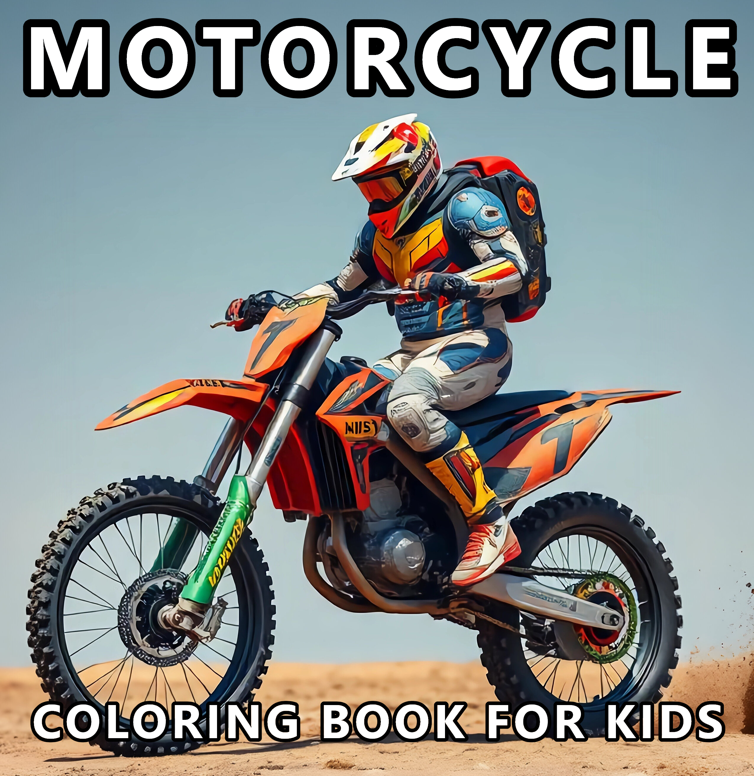 Motorcycle coloring book